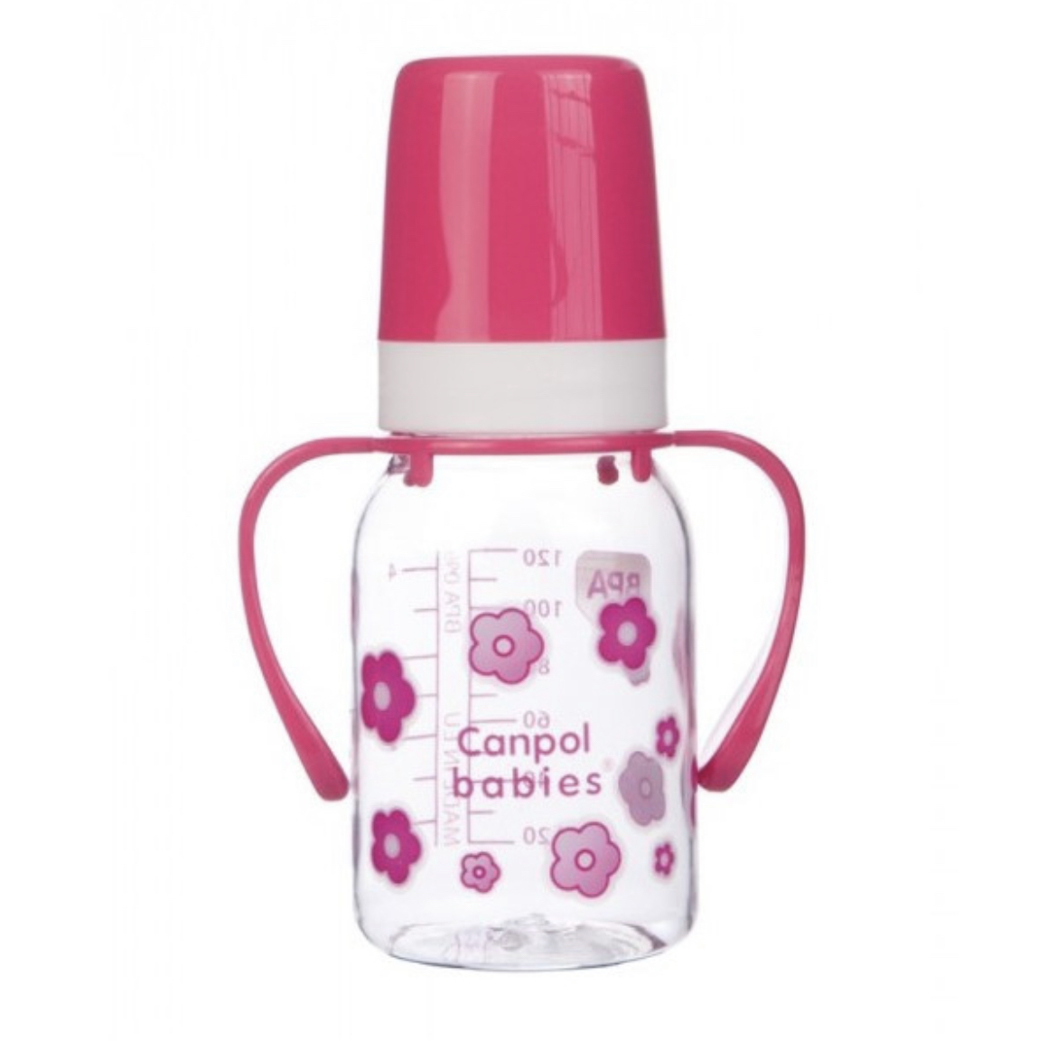 Canpol láhev s potiskem a úchyty 120 ml