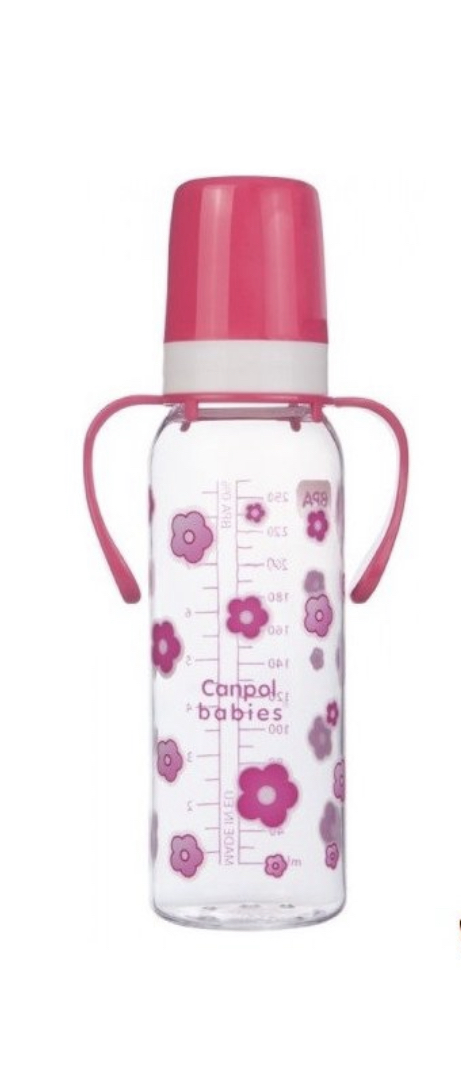 Canpol láhev skleněná s potiskem 240 ml Toys