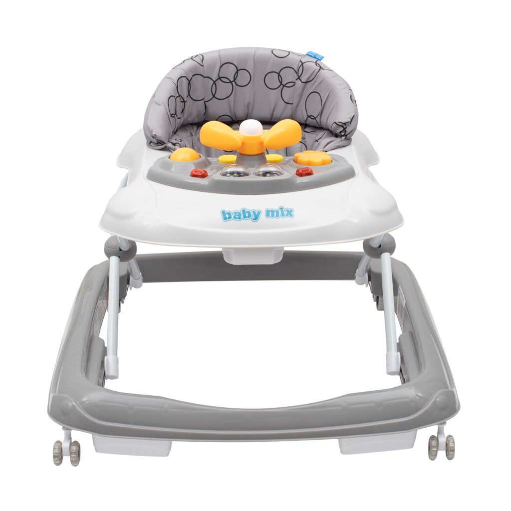 Dětské chodítko Baby Mix s volantem a silikonovými kolečky