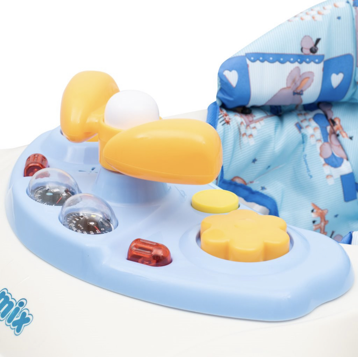 Dětské chodítko Baby Mix s volantem a silikonovými kolečky