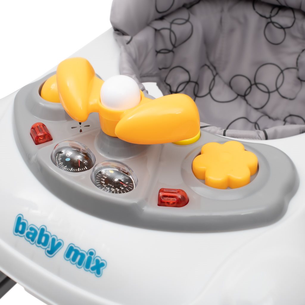 Dětské chodítko Baby Mix s volantem a silikonovými kolečky