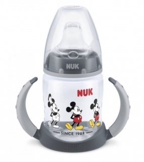 Láhev na učení PP NUK , Disney MICKEY 150 ml, Sl pítko, šedá