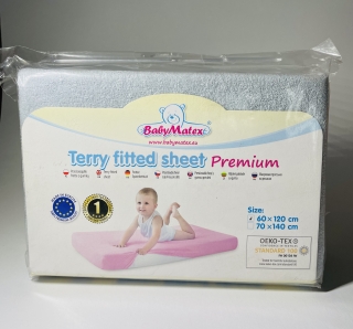 Baby Matex FROTÉ prostěradlo s gumkou 120x60cm šedé