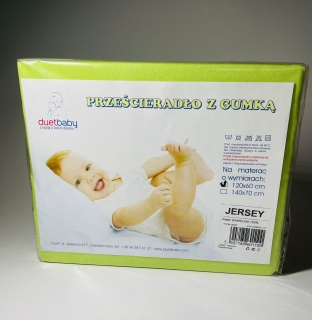 Duetbaby jersey prostěradlo 60x120 cm zelené 