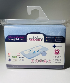 Prostěradlo 120x60 cm Baby Matex Tencel Nepromokavé modré