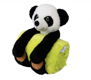 Babymatex Dětská deka Carol s plyšákem panda, 85 x 100 cm