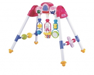 BABY MIX Hrací hrazdička růžová