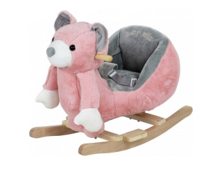 Baby Mix houpací medvídek růžová