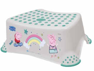 Stolička, schůdek s protiskluzovou funkcí - Prasátko Peppa - šedá
